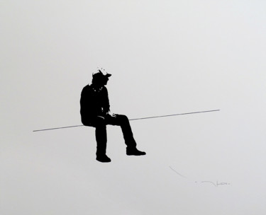 Drawing titled "Tehos - Sitting on…" by Tehos, Original Artwork, Other