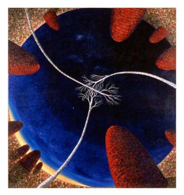 Painting titled "Night Approaching .…" by Andre Van Der Kerkhoff, Original Artwork, Acrylic