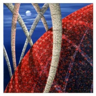 Painting titled "Moonlight" by Andre Van Der Kerkhoff, Original Artwork, Acrylic
