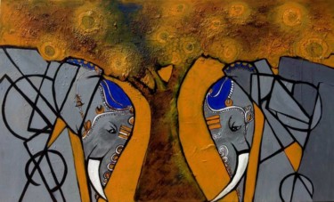 Peinture intitulée "love" par Dafinë Vitija, Œuvre d'art originale, Acrylique