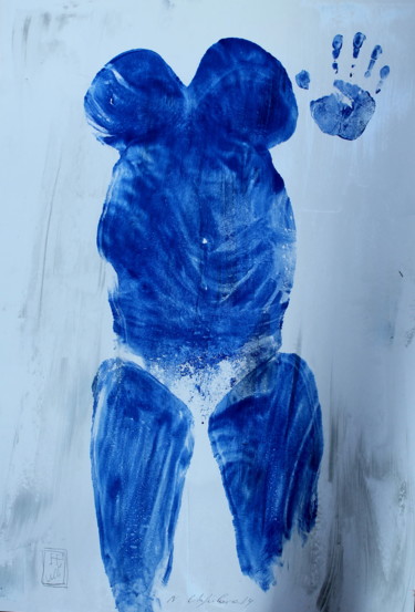 Selfie anthropométrique bleu argent