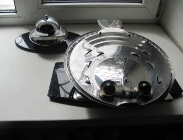 Sculpture titled "РЫБКА" by Sergei Bogoliubov, Original Artwork, Metals