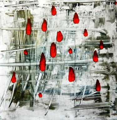 印花与版画 标题为“Red trucks” 由Ivana Pelouchová (IVANEL), 原创艺术品, 蒙纳