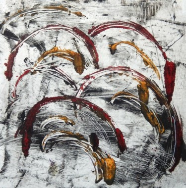 印花与版画 标题为“Abstract 5” 由Ivana Pelouchová (IVANEL), 原创艺术品, 油