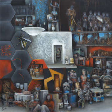 Chapitre 25 Peinture intitulée "Chapitre 25" par Françoise Maillet, Œuvre d'art originale, Acrylique