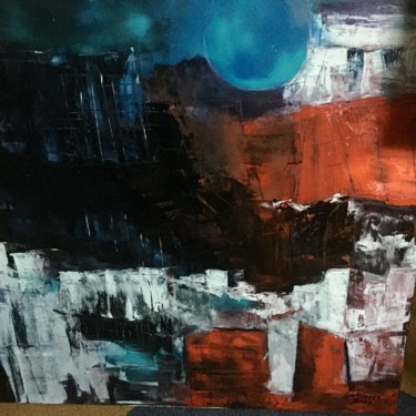 Peinture intitulée "" MÉDITERRANÉE I"" par Gutierrez, Œuvre d'art originale, Huile