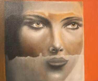 Painting titled "viso di donna.jpg" by Mario Giugno, Original Artwork