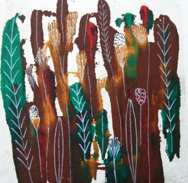印花与版画 标题为“Grass” 由Ivana Pelouchová (IVANEL), 原创艺术品, 蒙纳