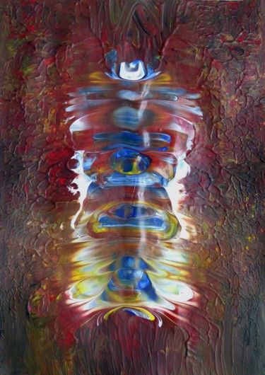 Painting titled "INSECT I." by M A C H A J D I K, Original Artwork, Acrylic