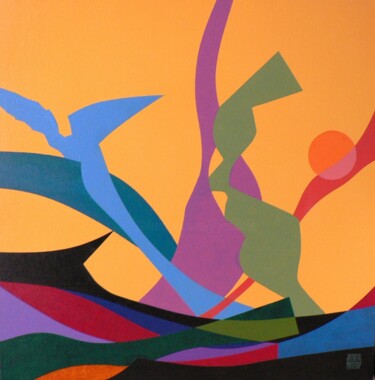 Peinture intitulée "" L'Envol de l'oise…" par Jacques Pinceloup, Œuvre d'art originale, Acrylique