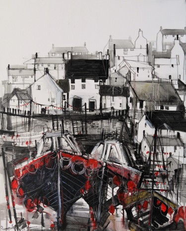 Peinture intitulée "Crail Harbour, Fife…" par Irina Rumyantseva, Œuvre d'art originale, Acrylique