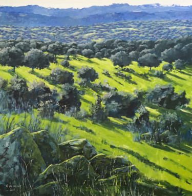 Painting titled "dehesa-extremena.jpg" by Ramón De Arcos Nieto, Original Artwork, Acrylic