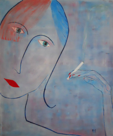 Schilderij getiteld "melancholia" door David Callahan, Origineel Kunstwerk, Acryl