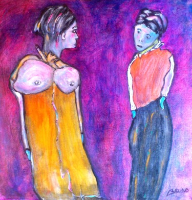 Peinture intitulée "grain-de-vie-30x30.…" par Bruno Briatte, Œuvre d'art originale, Acrylique