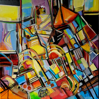 Peinture intitulée "Plaisance en rêverie" par Muriel Cayet, Œuvre d'art originale, Acrylique
