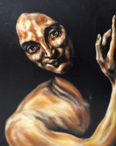 Peinture intitulée "étude " Léonard de…" par Sam Keusseyan, Œuvre d'art originale, Acrylique