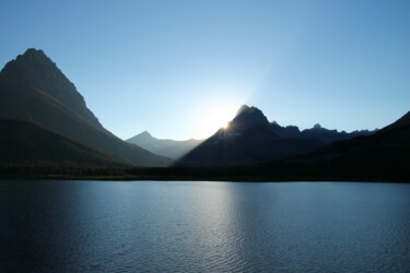 Photography titled "Swiftcurrent Lake" by Elke Matthaeus, Original Artwork