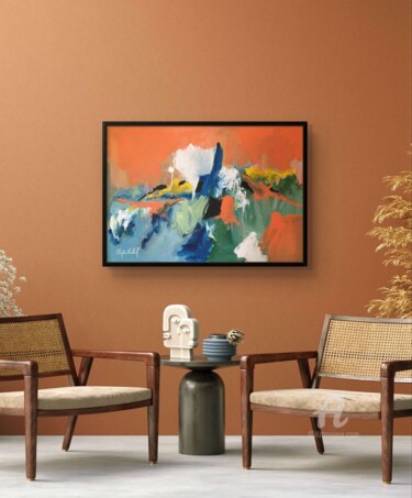 Painting titled "First nations lure" by Clayton Micallef, Original Artwork, Acrylic Mounted on Wood Stretcher frame