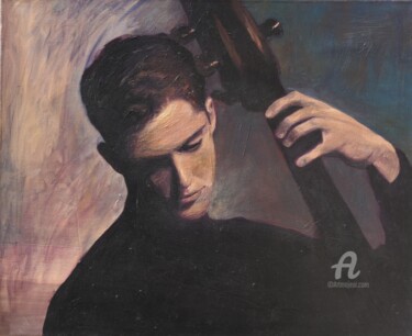 violonchelista Pintura titulada "violonchelista" por Myriam Lucas, Obra de arte original, Oleo