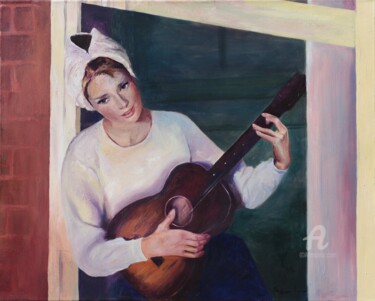 Moonriver Pintura titulada "Moonriver" por Myriam Lucas, Obra de arte original, Oleo
