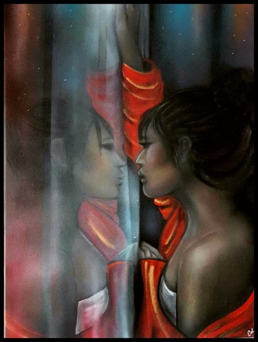 Peinture intitulée "" Echo "" par Cel . B, Œuvre d'art originale, Acrylique