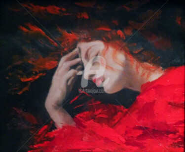 Painting titled "Divine Thoughts- Fr…" by Elizabeth Williams, Original Artwork, Oil