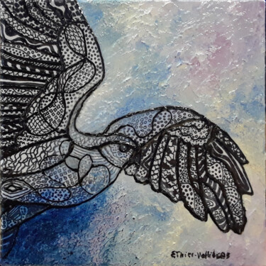 Peinture intitulée "Au-delà" par Nicole Ethier-Vallières, Œuvre d'art originale, Acrylique