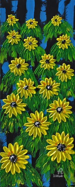 绘画 标题为“Sunflower 25x60cm” 由Daniel Urbaník, 原创艺术品, 丙烯