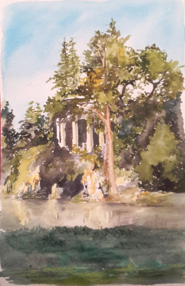 「Lac Daumesnil」というタイトルの絵画 Sylvie Pioliによって, オリジナルのアートワーク