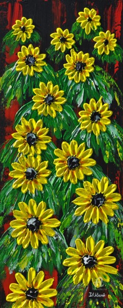 Sunflower 25x60cm 1 绘画 标题为“Sunflower 25x60cm 1” 由Daniel Urbaník, 原创艺术品, 丙烯