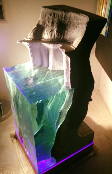 Sculpture titled "La Corniche" by Grégory Lucas, Original Artwork, Glass