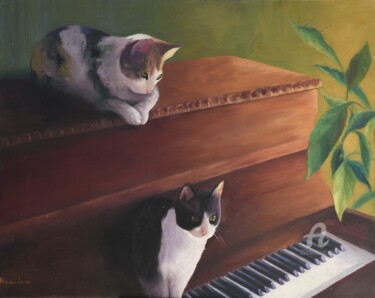 Ivy y Gusi Pintura titulada "Ivy y Gusi" por Myriam Lucas, Obra de arte original, Oleo