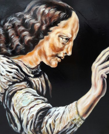 Peinture intitulée "Étude "Leonard de V…" par Sam Keusseyan, Œuvre d'art originale, Acrylique