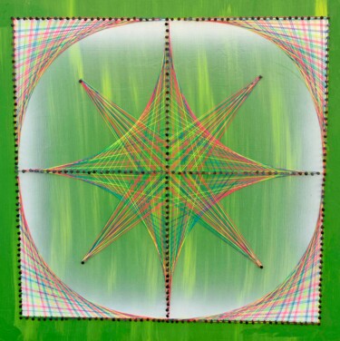 Скульптура под названием "Nailed it Series No…" - Sumit Ratta, Подлинное произведение искусства, String Art