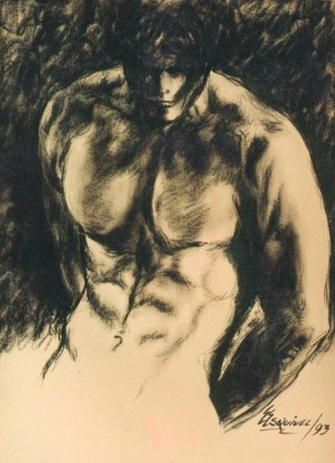 图画 标题为“torso” 由Erwin Esquivel C, 原创艺术品, 粉笔