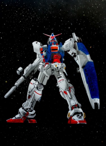 Disegno intitolato "Gundam" da Schascia, Opera d'arte originale