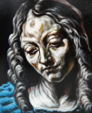 Peinture intitulée "Étude " Léonard de…" par Sam Keusseyan, Œuvre d'art originale, Acrylique