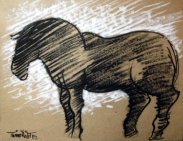 Dessin intitulée "Contre jour" par Thomas Rodet, Œuvre d'art originale, Encre
