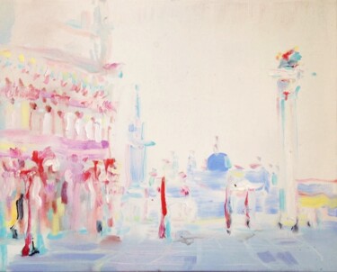 Peinture intitulée "Piazza San Marco" par Ilgvars Zalans, Œuvre d'art originale, Huile
