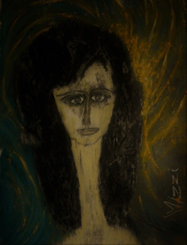 Painting titled "Mélancolie IV" by Mizzi, Original Artwork, Acrylic