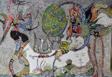 Tekening getiteld "World inside" door Nikv, Origineel Kunstwerk