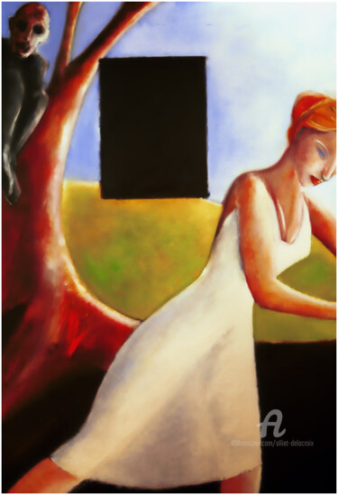 Peinture intitulée "1983-Attitude" par Alliet-Delacroix, Œuvre d'art originale, Huile