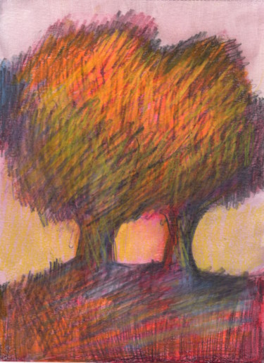Crépuscule.jpeg Peinture intitulée "Crépuscule.jpeg" par Delphine Mabed, Œuvre d'art originale, Aquarelle