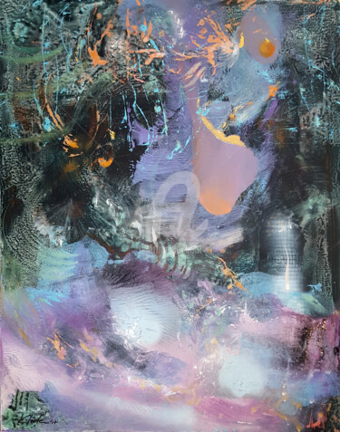DISTANT MEMORY FROM A WANTED LOUVRE DRESS ONEIRIC Peinture intitulée "DISTANT MEMORY FROM…" par Kloska Ovidiu, Œuvre d'art originale, Acrylique