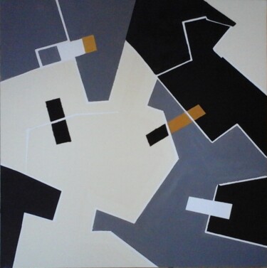 Ζωγραφική με τίτλο "50x50-cm-constructi…" από Esteves De Cooman, Αυθεντικά έργα τέχνης, Ακρυλικό