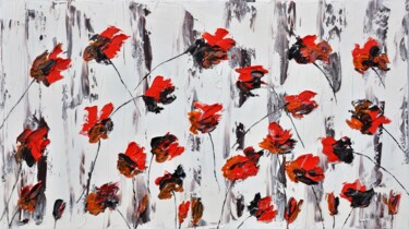 绘画 标题为“Poppies 3” 由Daniel Urbaník, 原创艺术品, 油