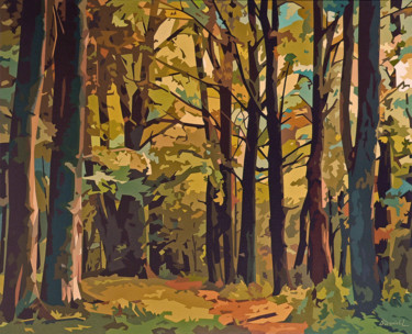 Painting titled "Grand concerto sylv…" by Danielle Braillon (DANIELL), Original Artwork, Oil