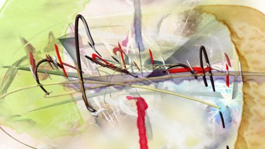 Peinture intitulée "201710012342" par Skywalker, Œuvre d'art originale, Encre
