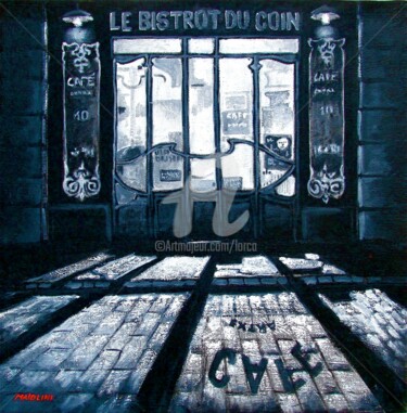 Peinture intitulée "" LE BISTROT DU COI…" par Carlo Maiolini, Œuvre d'art originale, Huile