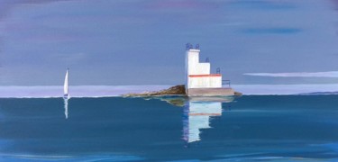 Peinture intitulée "Ciel couvert aux Go…" par Flachet, Œuvre d'art originale